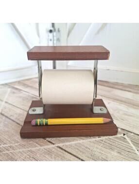 VTG Receipt Paper Roll Cutter/Holder Office Desk Accessory  3.75H X 4.25W X2.75D